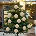 thumbnail image 6 of FVDPWYE 12 Pieces Velvet Christmas Ball Ornaments Christmas Tree Decor Elegant Sturdy Decorative Hanging for Party Home Wedding Decor Beige Yellow, 6 of 9