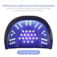thumbnail image 3 of Lámpara de uñas LED UV de 120 W para dos manos, luz de uñas LED para uñas de gel con 54 piezas de cuentas de luz, lámpara de uñas de gel de curado rápido, secador de uñas adecuado para salón y uso, 3 of 5