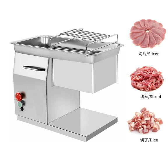 Commercial Electric Slicer Shredded Diced Machine with 10mm Blade Food Cutting Machine 250Kg/H
