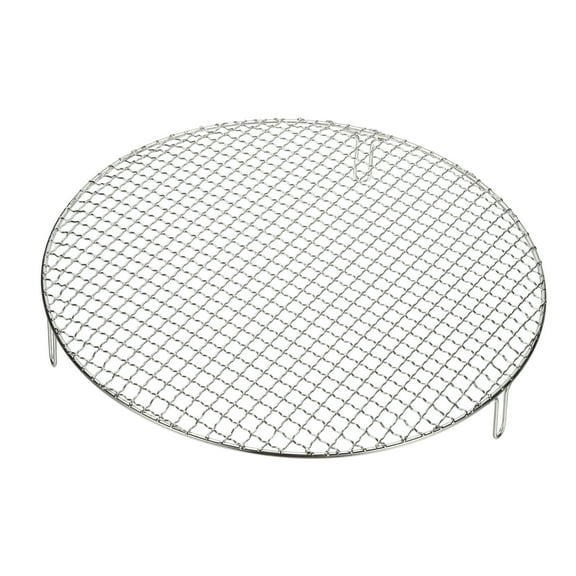 15 Inch Round Cooking Rack, Stainless Steel Canning Racks with Legs, Barbecue Mesh Grill for Baking Cooling Steaming Cookware