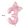 thumbnail image 2 of Decoración con globos PLAP con el número 3 de feliz cumpleaños, color rosa, 2 of 3
