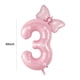 thumbnail image 2 of Decoración con globos PLAP con el número 3 de feliz cumpleaños, color rosa, 2 of 3