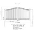thumbnail image 2 of ALEKO Dublin Style Iron Gate 12' High Quality Dual Swing Driveway Gate, 2 of 9
