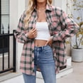 thumbnail image 2 of Ctreela Oversized Flannels Plaid Shirts for Women Classic Buffalo Plaid Long Sleeve Button Down Shirts Loose Fit Boyfriend Blouse Tops, 2 of 6