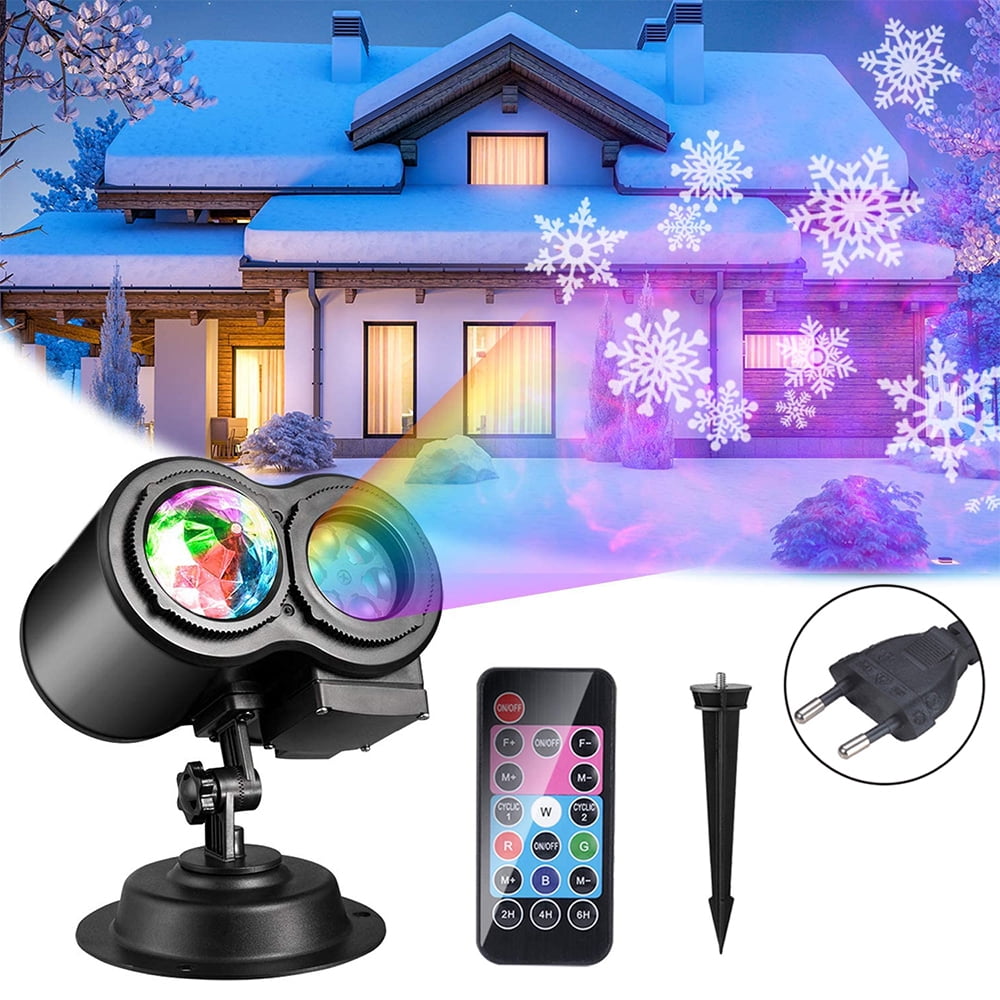 Christmas Projector Lights 2in1 Moving Patterns LED Landscape Lights