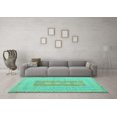 thumbnail image 3 of Ahgly Company Indoor Rectangle Abstract Turquoise Blue Modern Area Rugs, 8' x 12', 3 of 4