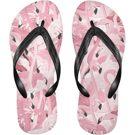

Flamingo Flip Flops Sandals for Women/Men Soft Light Anti-Slip for Comfortable Walk Suitable for House Beach Travel - XS Indoor Outdoor