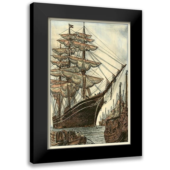 Vision Studio 11x14 Black Modern Framed Museum Art Print Titled - Printed Majestic Ship II
