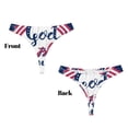 thumbnail image 3 of Balery God Bless America Patriotic Star Tangas de Algodón para Mujer con Estampado – Ropa Interior Sexy, Transpirable, G-string-X-Small, 3 of 6