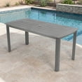 thumbnail image 3 of DEAUL 5-Piece Outdoor Dining Set, All-Weather HIPS Patio Table & 4 Chairs with Umbrella Hole, Outdoor Furniture for Garden Backyard Deck（Gray）, 3 of 9