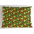 thumbnail image 1 of Lemons Pillow Sham Healthy Organic Exotic Food Semi Sliced Watermelon Orange Kiwi Lime Graphic Fruits, Decorative Standard Queen Size Printed Pillowcase, 30 X 20 Inches, Multicolor, by Ambesonne, 1 of 2
