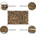 thumbnail image 2 of Linen Farmhouse Leopard Print Placemats Cheetah Table Mats Animal Print Decor Safari Jungle Decorations and Supplies for Home Kitchen Table-12×18'''', 2 of 3