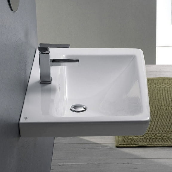 Nameeks CeraStyle 068000-U-One Hole Porto 21-7/8" Rectangular Ceramic Wall Mount / Drop In