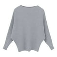 thumbnail image 4 of Cardigan Sweaters for Women, Oversized Batwing Sleeve Pullover Knit Sweater Crew Neck Long Sleeve Soft Casual Loose Fit Comfortable Fall Winter Fashion, Women's Sweaters(Grey,S), 4 of 4