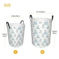 thumbnail image 3 of Picia Playful Polar Bear Pals Pattern Large Laundry Basket, Waterproof, Freestanding Laundry Hamper, Collapsible Tall Clothes Hamper with Extended Handles-Small, 3 of 6