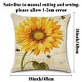 thumbnail image 2 of 4-piece sunflower print pillow cover autumn harvest Thanksgiving sofa cushion cover, 2 of 5