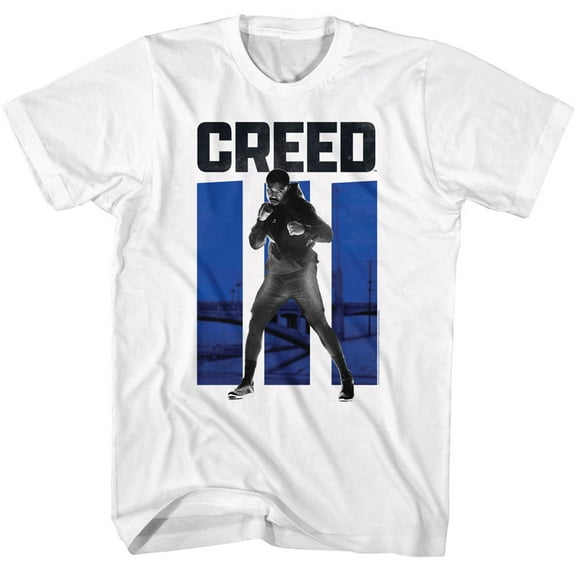 Rocky Adonis Creed Fighting Stance Photo White T-shirt XL