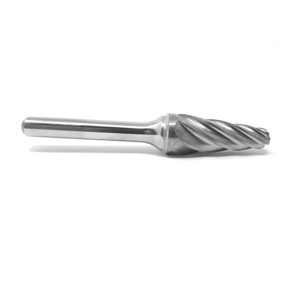 HELONGCO Aluminum Cut Carbide Burr Bur Tool Die Grinder Bit, SL-4NF, 1/2" x 1 1/8", 1/4" Shank
