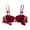 Red, variant on Women's Balconette Bra with Push Up Effect 1 /2 Cup Lace Bra Underwired Low Cut Bra Bows Shelf Bra Bralette Lingerie