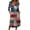 Blue, variant on Womens Summer Dresses Patriotic - 3/4 Sleeve Button-Down Mid-Length Lightweight Casual Sundress for July 4th BBQ ,Dark Blue M