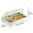 thumbnail image 2 of KFFKFF Chilled Party Platter 1-Pan Countertop Frozen Food Display Container Condiment Server Stainless Steel Chilled Dispenser Organizer, 2 of 9