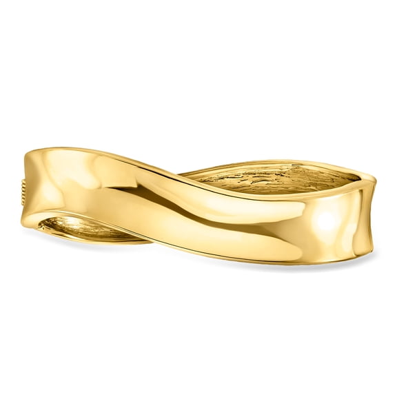 Ross-Simons 14kt Yellow Gold-Plated Wavy Bangle Bracelet, Women's, Adult