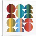 thumbnail image 1 of ARTCANVAS Mid-Century Modern Circles Cut in Half Canvas Art Print - Size: 36" x 36" (0.75" Deep), 1 of 9