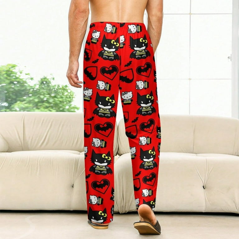Hello Kitty Batman Pajamas Pants Women Autumn Winter Warm Flannel Lounge Sleep Bottoms Pajama Pants Halloween Christmas 3XL Walmart
