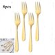 thumbnail image 2 of Juego de tenedores para tartas yuxing acero inoxidable dorado 8 piezas, 2 of 5