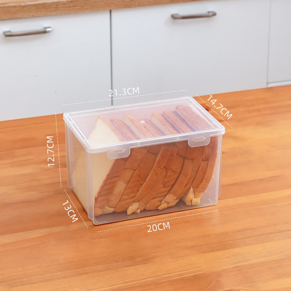 PAIKON Bread Box For Kitchen Countertop, Large Bread Storage, Bread Keeper  For Homemade,Clear Airtight Bread Container with Lids, Tongs, Time