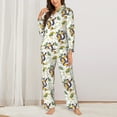 thumbnail image 3 of Wukai Snake And Moon Print Women's Pajama Set - Soft Long Sleeve Sleepwear for Comfort and Style-XX-Large, 3 of 9