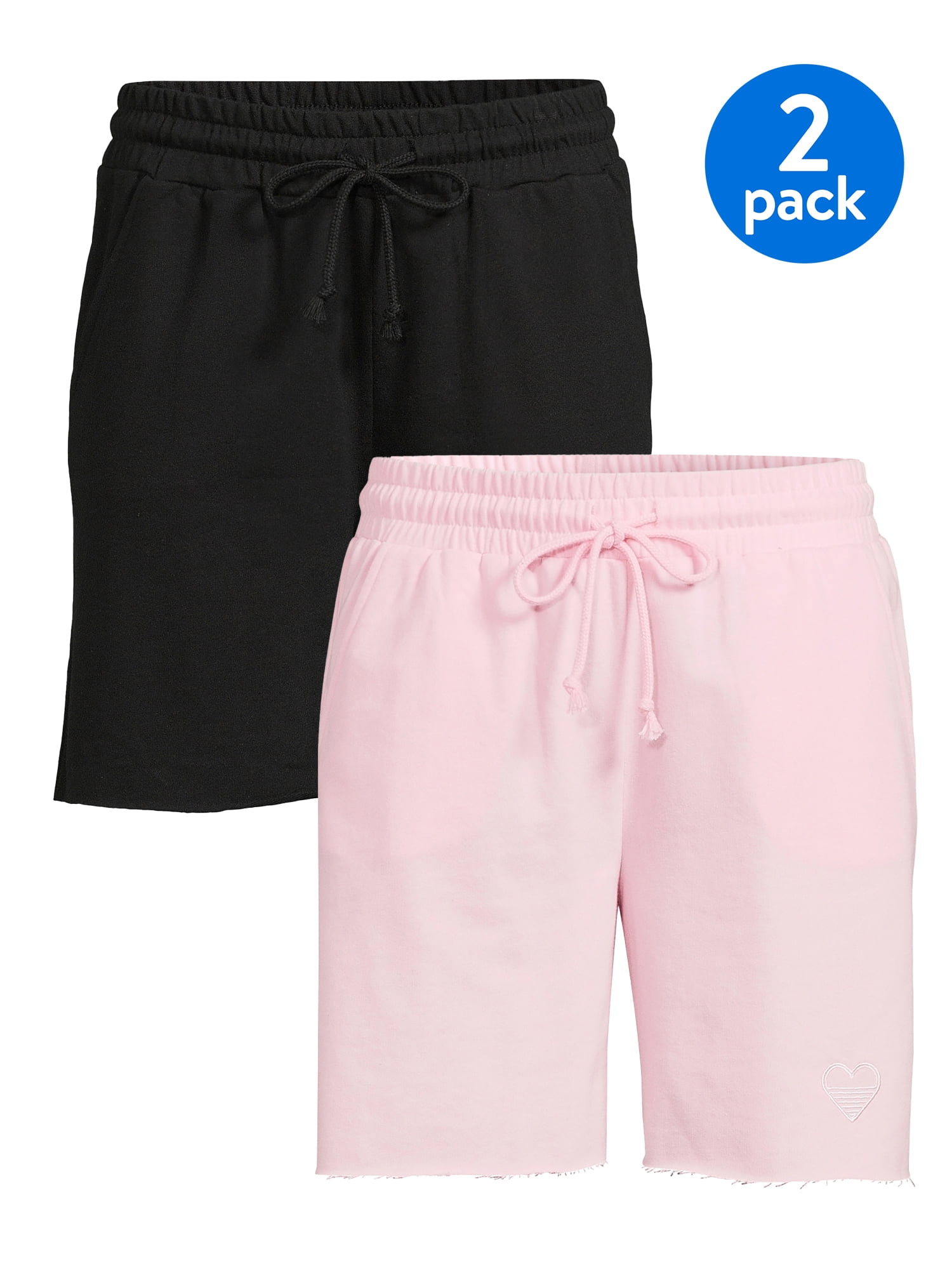 No Boundaries Juniors’ Knit Bermuda Shorts, 2Pack