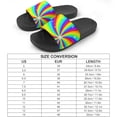 thumbnail image 2 of GZHJMY Stylish Slides for Women Men, Rainbow Swirl Background with Stars Soft Flexible Slip-on Sandals Slippers, 2 of 7