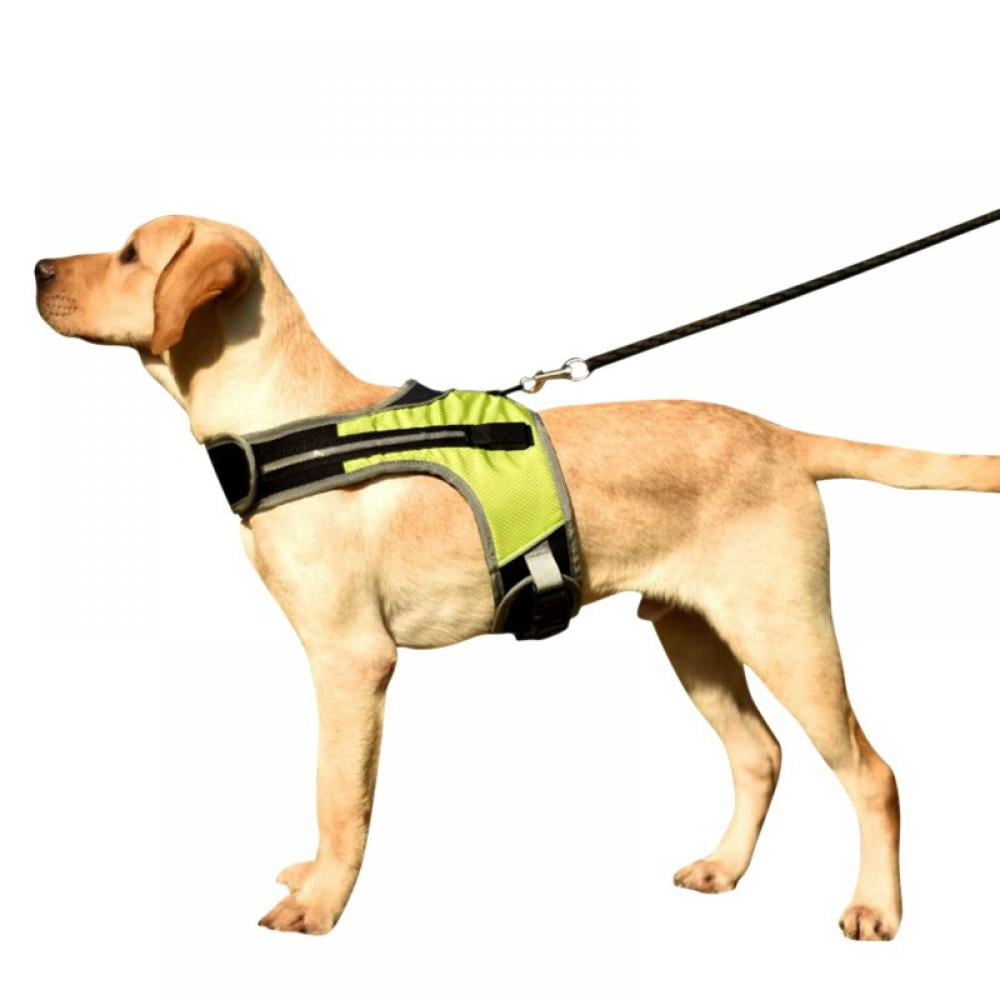 No Pull Pet Vest Harness Adjustable Reflective Soft Padded Over Head Pet Harness with Easy Control Handle for Small Medium Large Dogs Dog Harness with Dog Leash