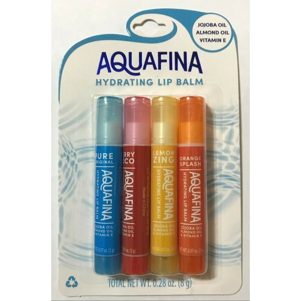 Aquafina Hydrating Lip Balm 4 Pack Jojoba & Almond Oil Pure Original & Flavors - Walmart.com - Walmart.com Aquafina Hydrating Lip Balm 4 Pack Jojoba & Almond Oil Pure Original & Flavors - Walmart.com - Walmart.com