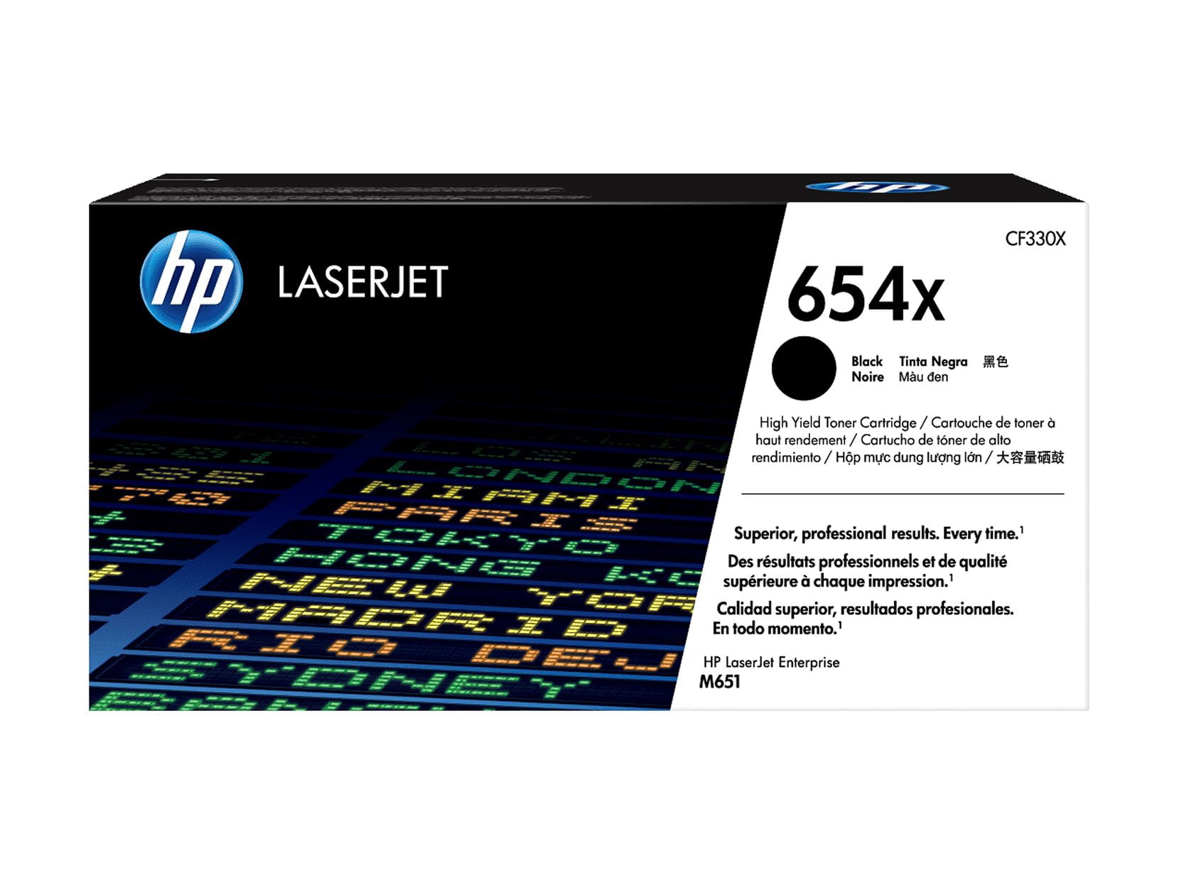HP 654X (CF330X) Black High Yield Original LaserJet Toner Cartridge