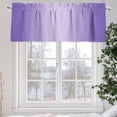 thumbnail image 5 of Ombre Valances for Windows, 42 x 18in, Violet Purple Gradient Rod Pocket Kitchen Valance Curtain Light Filtering Window Treatments for Living Room Bedroom, 1 Panel, 5 of 7