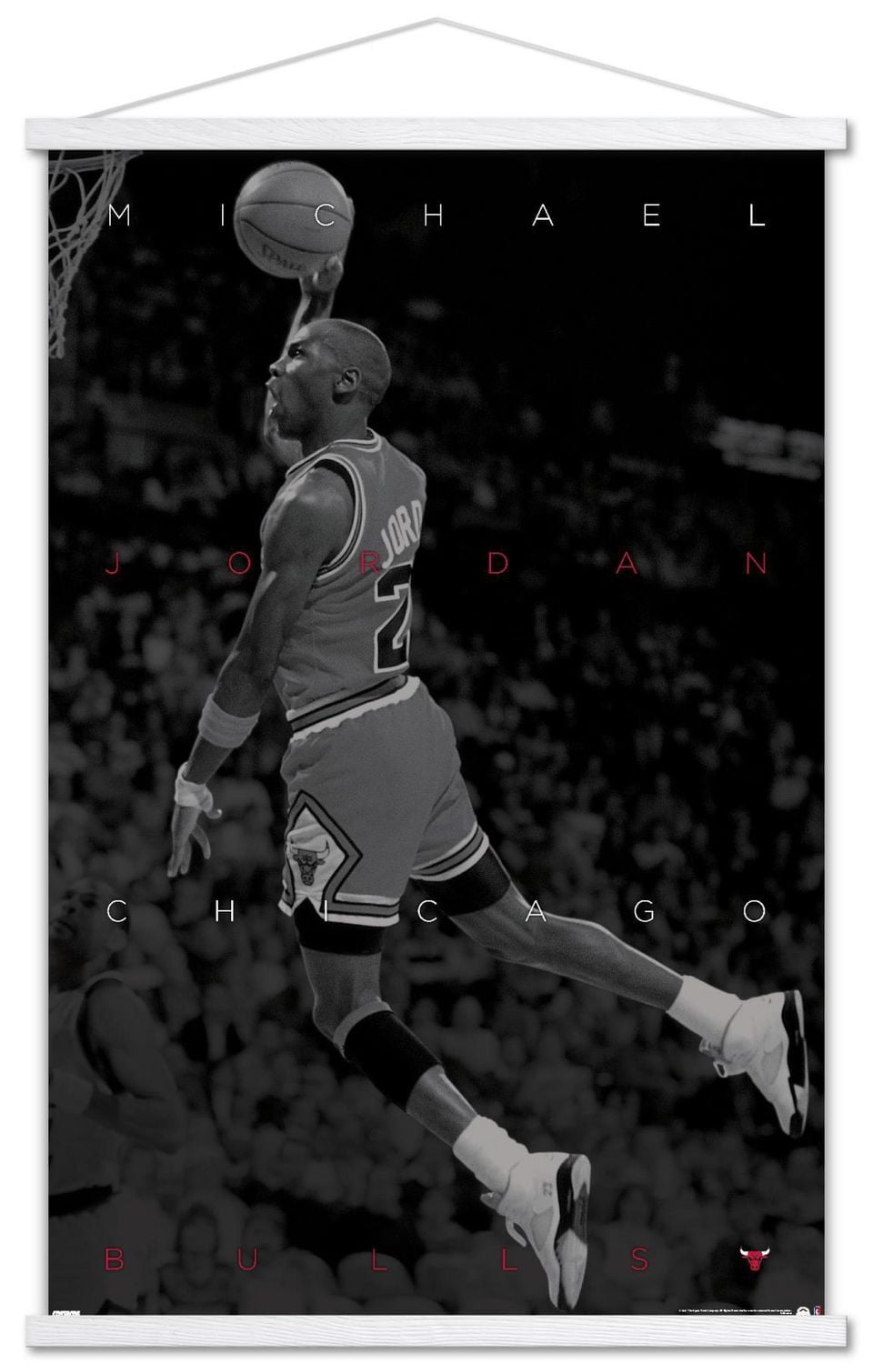 Michael Jordan - Black and White Wall Poster