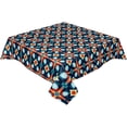 thumbnail image 2 of Red Yellow Blue Geometric Rectangle/Square/Round Waterproof Tablecloths 60x60 inch Boho Flower Modern Abstract Polyester Table Cloth Table Cover Tabletop for Wedding Party Dinner, 2 of 6