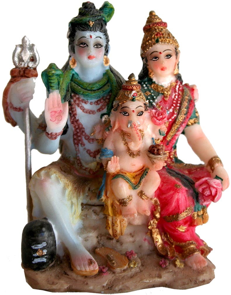 Shiva Parvati Ganesh Statue 2.5