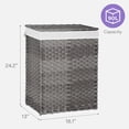 thumbnail image 7 of YRLLENSDAN Handwoven Laundry Hamper, Laundry Basket 90L/110L Foldable Rattan Laundry Hamper with Lid, Handles, 2 Removable Liner Bags & 6 Laundry Bags, 7 of 7