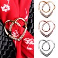 thumbnail image 2 of Bangcool Scarf Clip Fashion Rhinestone Heart Shape All-match Scarf Ring Scarf Buckle, 2 of 10