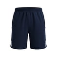 thumbnail image 4 of Amzcrzy Athletic Shorts for Men with Pockets Trendy Side Slit Reflective Strip Mens Shorts Elastic Drawstring Inside Waist Gym Shorts Casual Solid Color Quick Dry Sports Running Shorts Blue L, 4 of 7