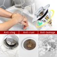 thumbnail image 2 of Kisrais Universal Edition Stainless Steel Bullet Core Push Type Overflow Pop Up Sink Drain Plug with Basket, 2 of 7