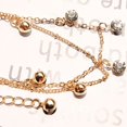 thumbnail image 6 of SmartBy Women Bell Rhinestone Charm Double Layer Anklet Foot Bracelet Beach Jewelry, 6 of 7