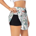 thumbnail image 2 of Haiem Music Lover Dinosaur Women's 2 in 1 Running Shorts - Lightweight Athletic Workout Gym Yoga Breathable Sports Shorts Liner with Phone Pockets-, 2 of 9