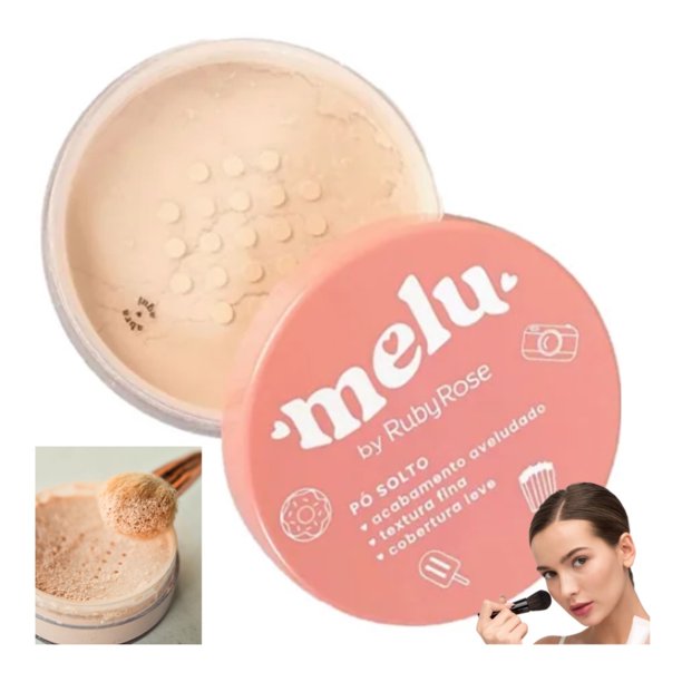 Polvos faciales sueltos para maquillaje - Melu de Ruby Rose Deng Xun unisex