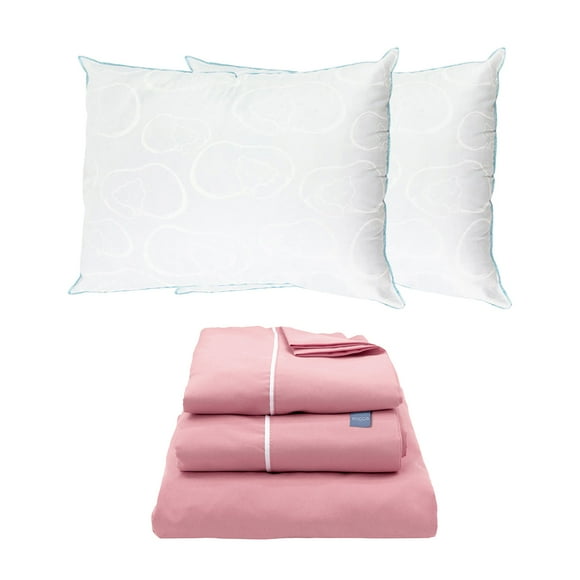 Sábanas Matrimonial Royal Rosa + 2 Almohadas Osos