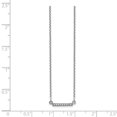thumbnail image 2 of 14K White Gold Diamond Tiny Bar Necklace, 2 of 2