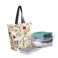 thumbnail image 2 of FORMRS Womens Canvas Tote Bag with Zipper Inner Pocket Shoulder Handbag, Beige Floral, 2 of 7